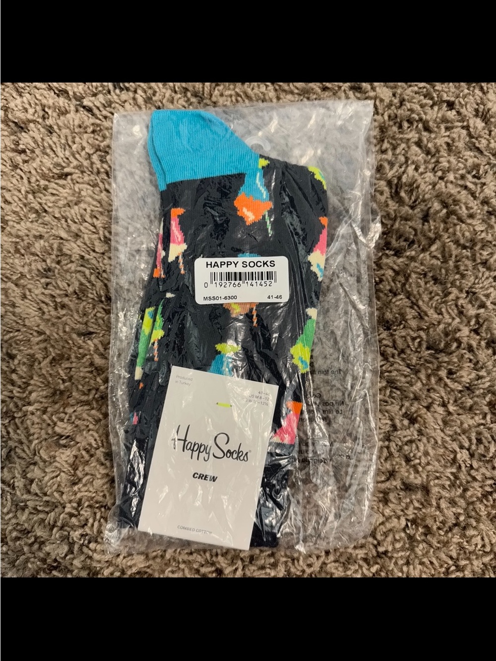 NWT Happy Socks Crew Milkshake Socks
